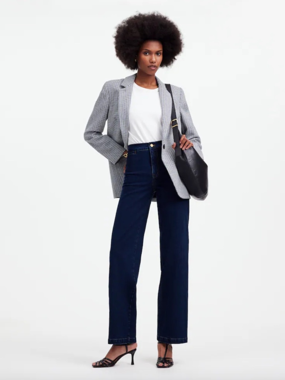 Madewell Tall Emmett Wide Leg Jean in Leffers Wash Welt Pocket Edition 30T